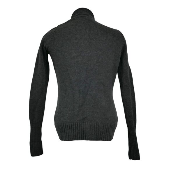 Eddie Bauer Womens Sweater Size L Gray 100% Merino Wool V-Neck Long Sleeve - Picture 2 of 9